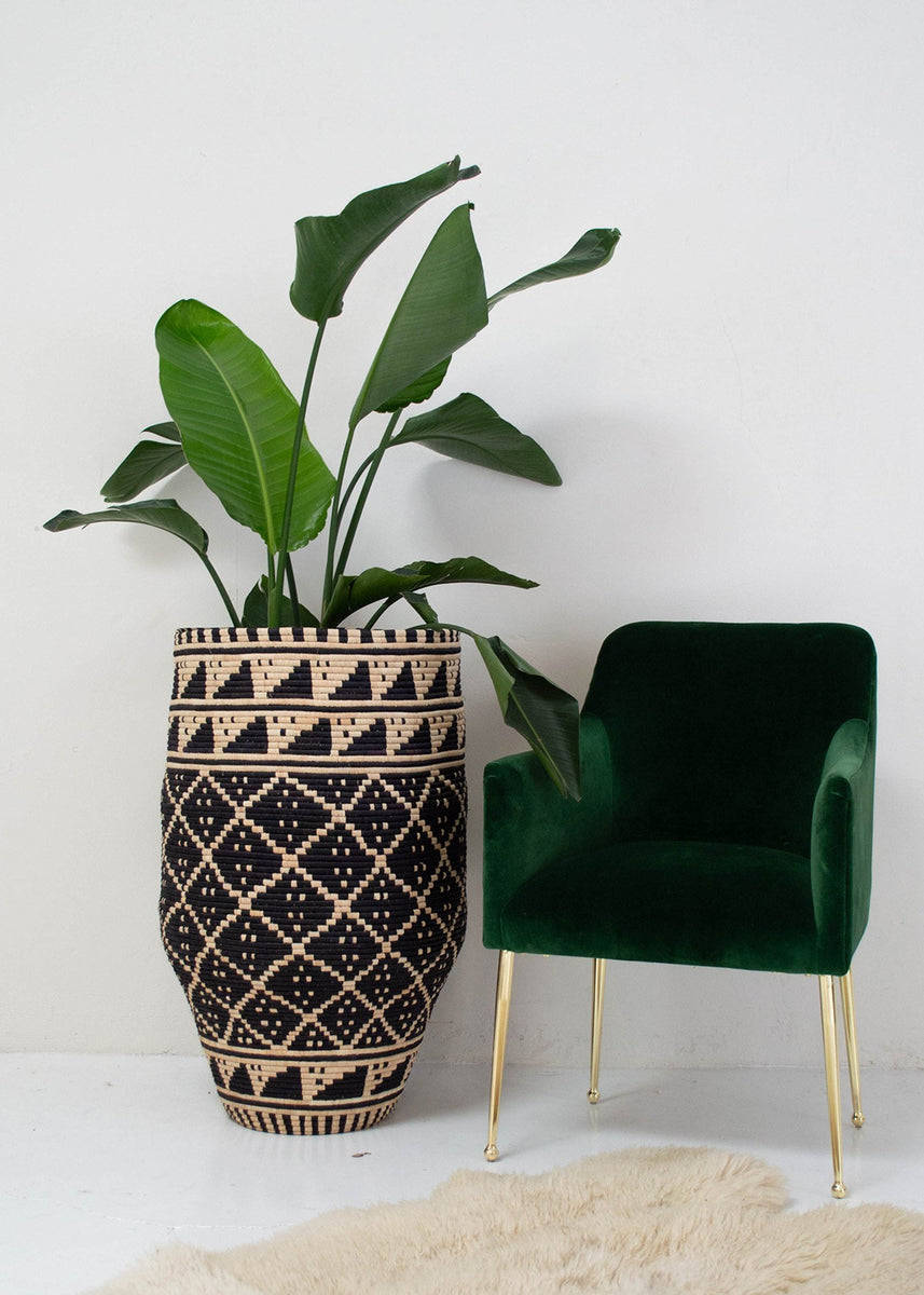 Floor Basket Handcrafted Floor Basket for plants or storage. Afrikanza